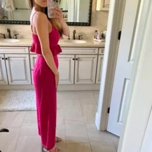 2 Piece Hot Pink Cami Top and Pant set - Picture 7 of 7